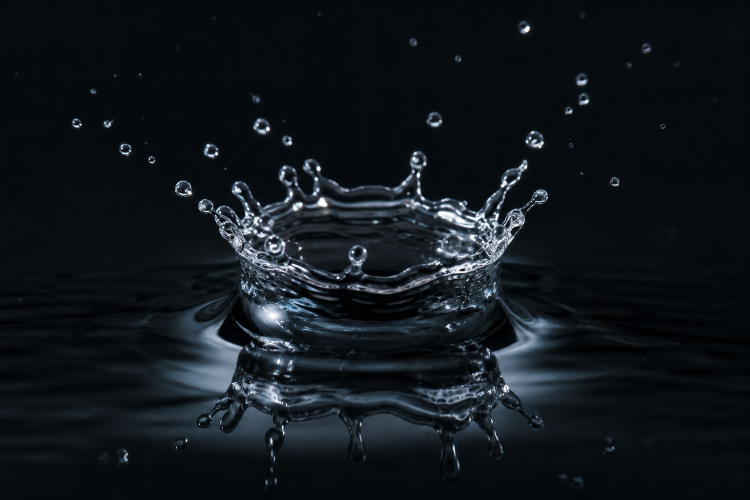Corona di goccia d'acqua congelata