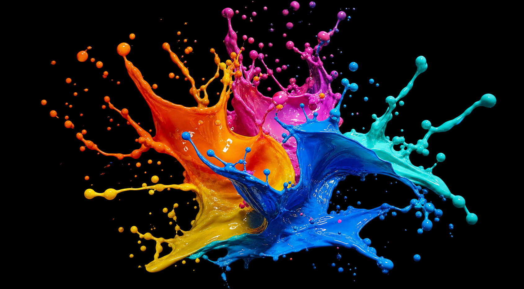 Splash di liquido colorato congelato in alta velocità